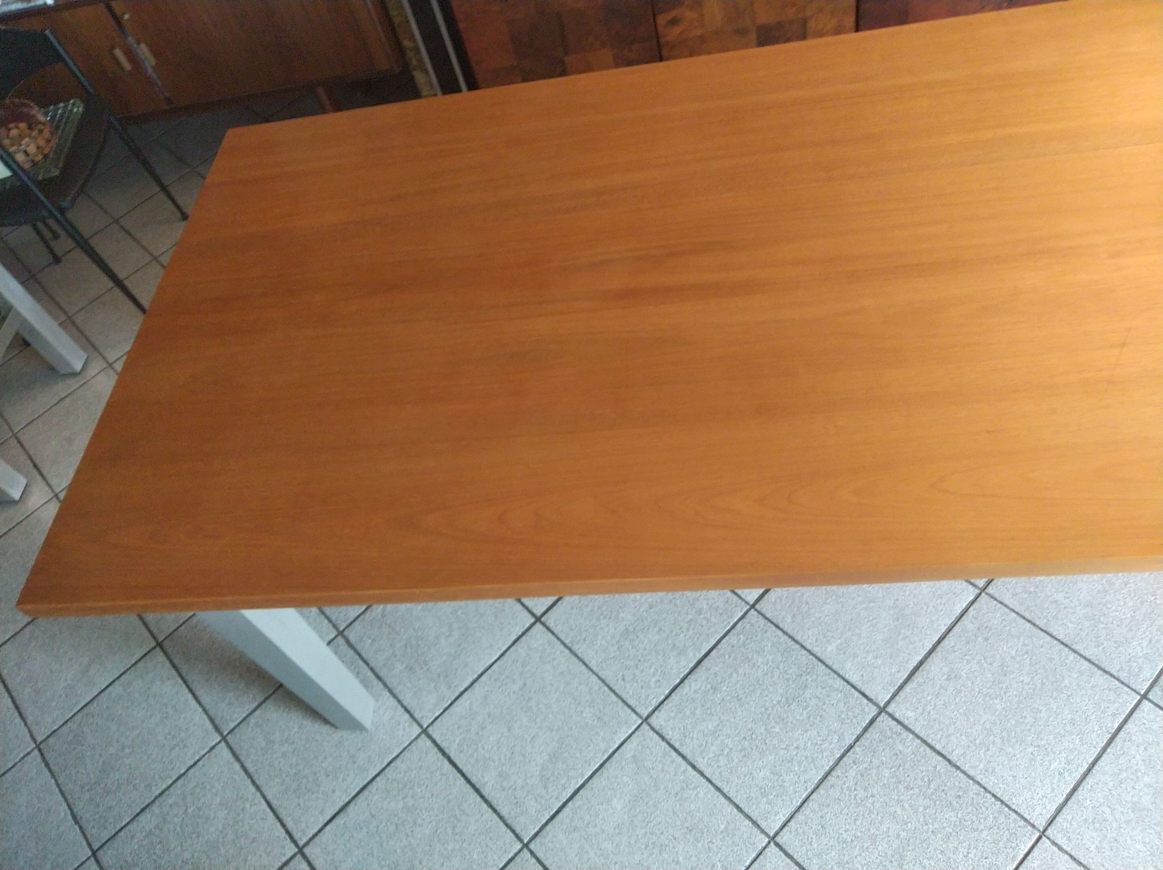 Solid walnut table circa 1980 with double patina