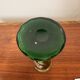 Antique Legras vase – Emerald green glass with floral gold enamel – Art Nouveau