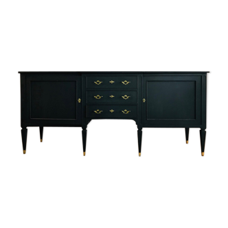 Grande Enfilade Noire 2 Portes 3 Tiroirs