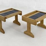 Bedside tables attributed to Guillerme Et Chambron for Vous Maison, 1950s