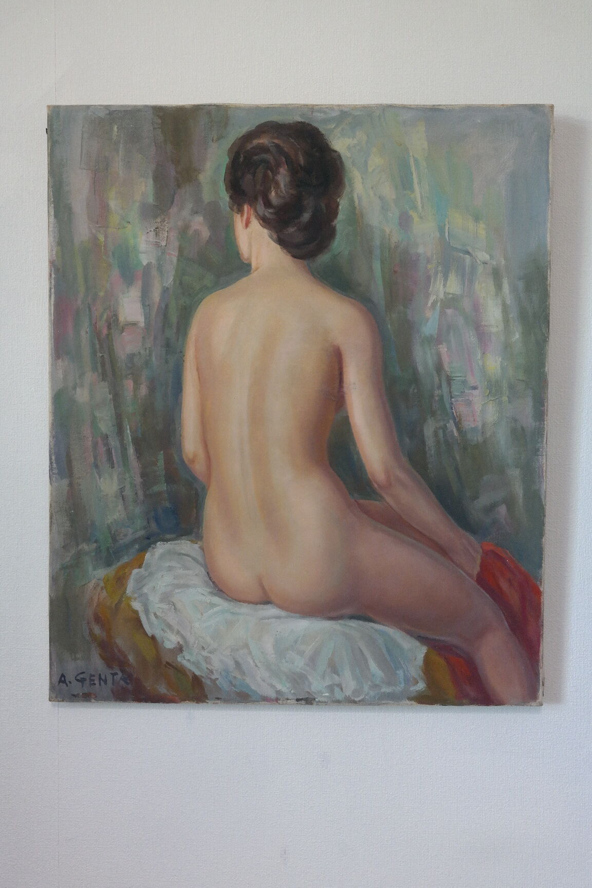 Tableau nu de dos Albert Genta XXème