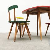 Children's table and chair set by Karla Drabsch for Kleid & Raum, 1950s, set of 5.