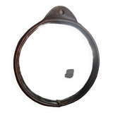 Vintage leather mirror 1940/50 in the spirit of Adnet