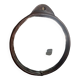 Vintage leather mirror 1940/50 in the spirit of Adnet