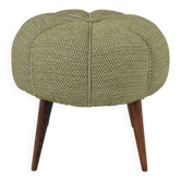 Up to six charming zigzag mid-century stools, poufs, ottomans, footstools, 1950s.