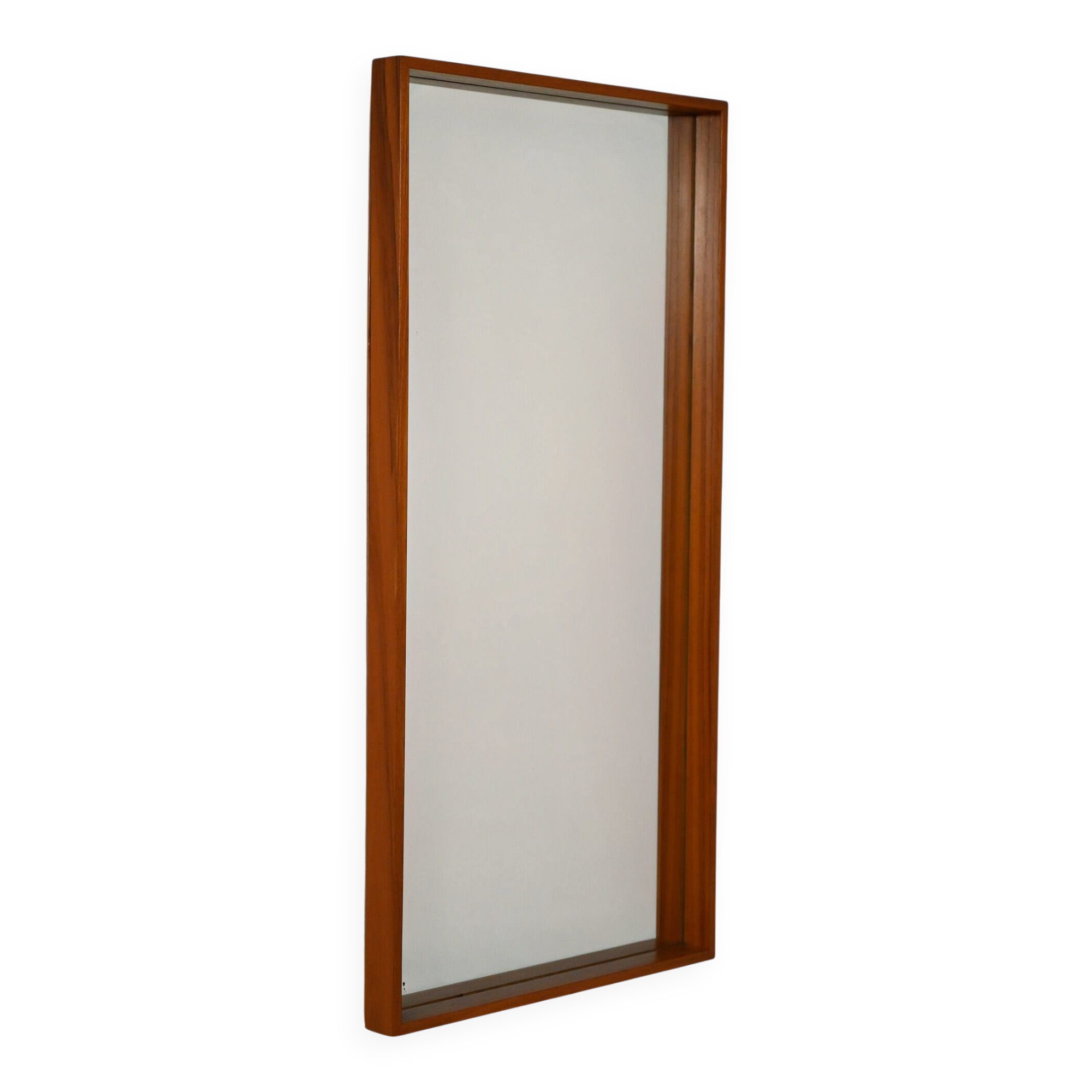 Miroir en teck suédois des années 1950-60