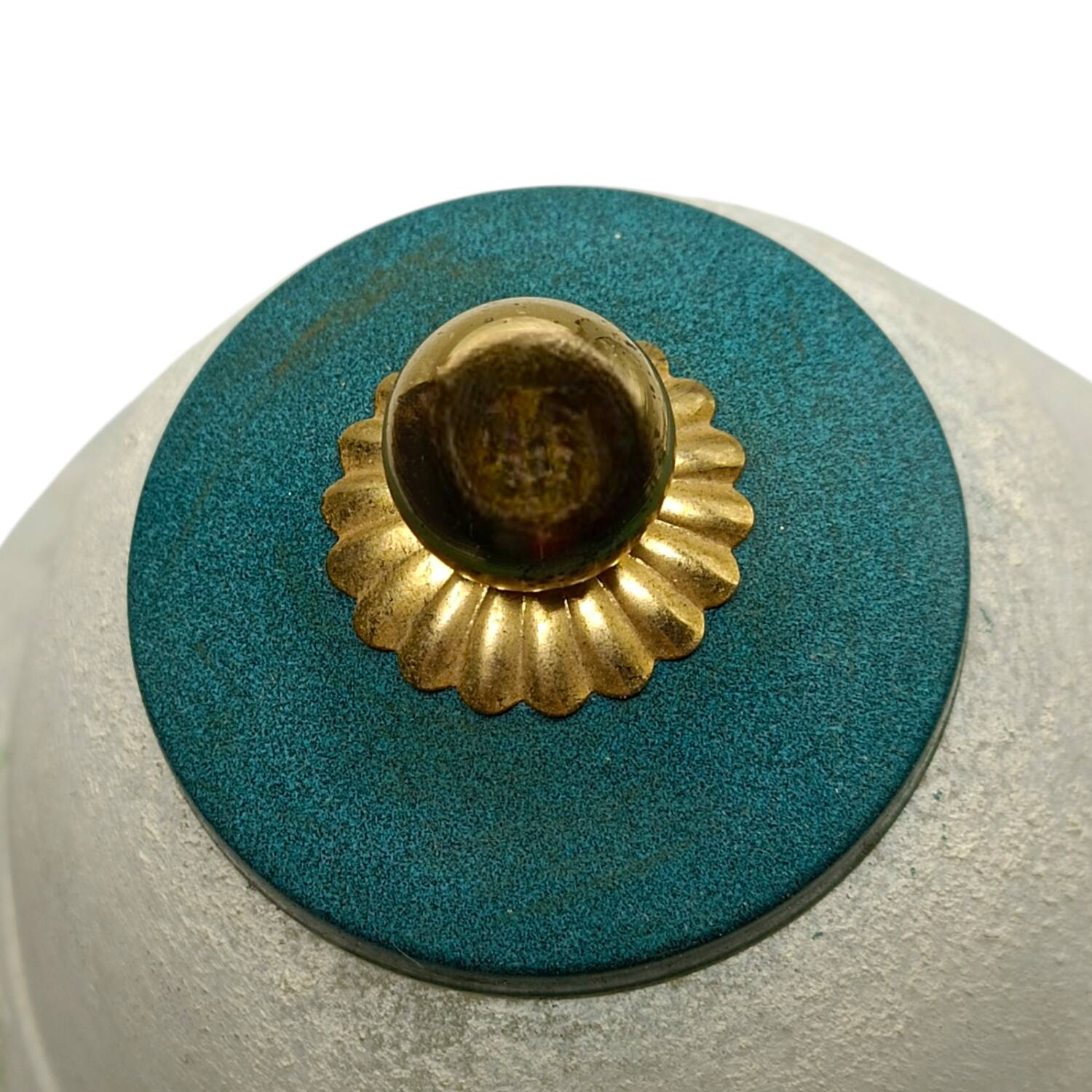 Vintage - Pair of lamps - Glass & Metal