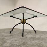 Peter Ghyczy iron and brass coffee table