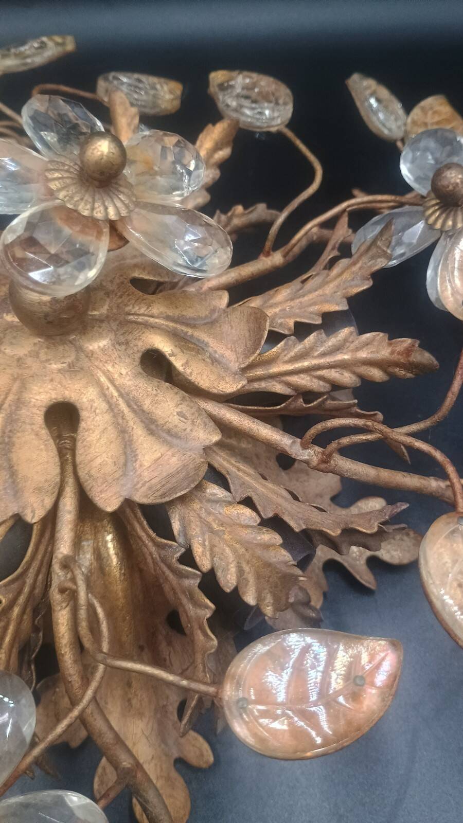 Florentine wall light or ceiling light by Banci Firenze, 1970s Maison Baguès.