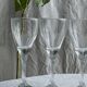 Set of 6 twisted ribbed glass wine glasses