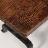 Coffee table in wood and wrought iron