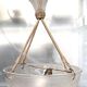 René Lalique, pendant light, opalescent chandelier, "Dahlias", signed, excellent condition.
