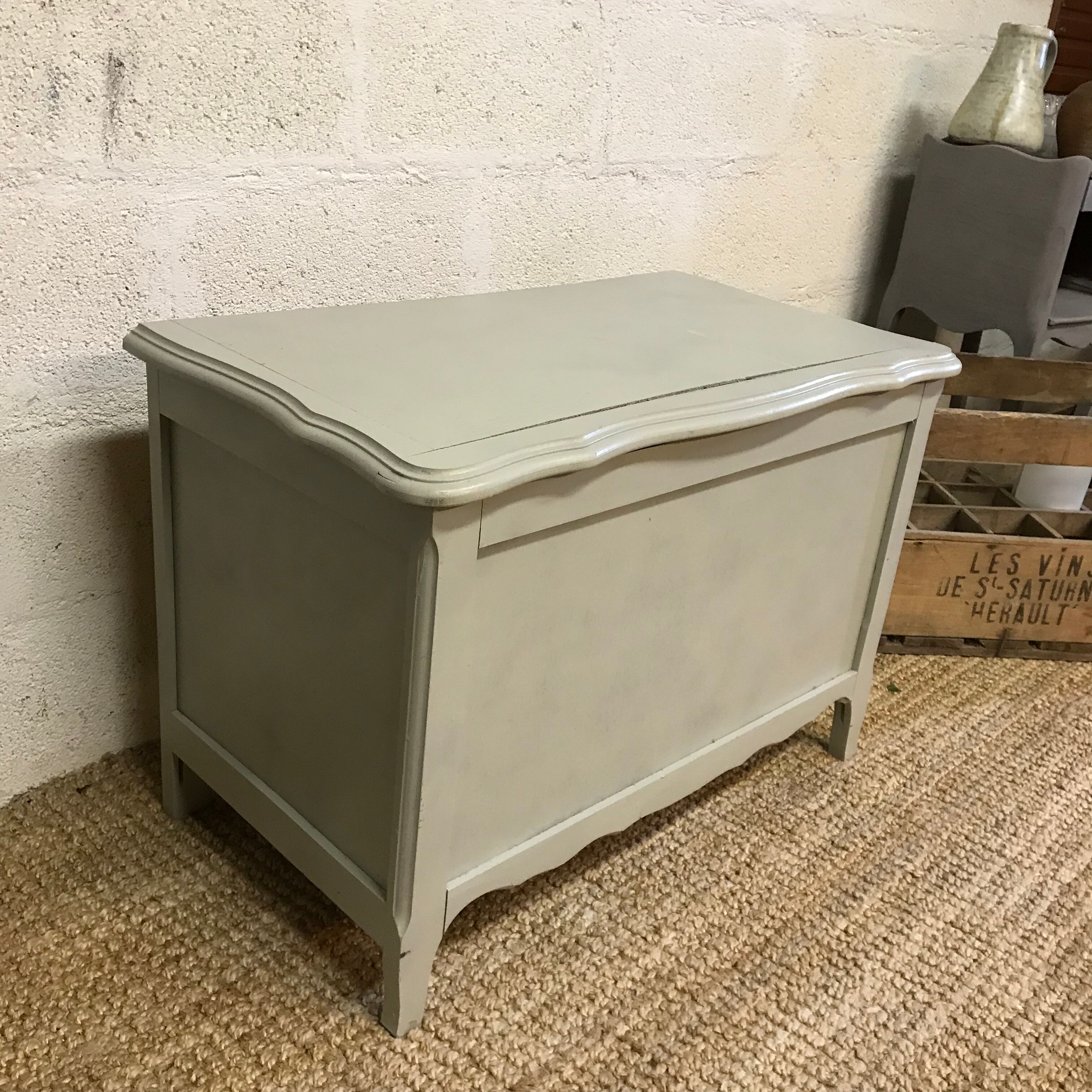 Grey green toy box