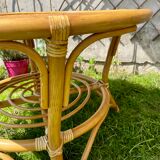 Table basse en rotin