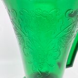 Pressed glass pitcher decoration relief art deco style