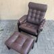 Fauteuil et repose-pieds Ekornes Amigo vintage – Rénové