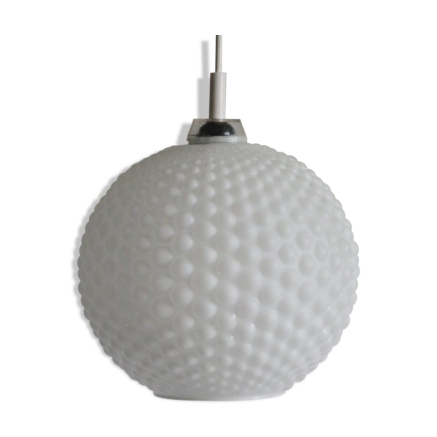 Vintage 60s frosted glass suspension