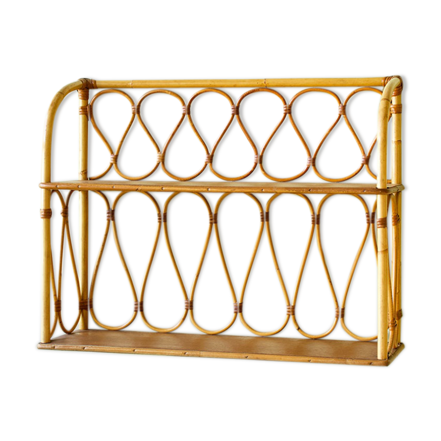 Rattan shelf