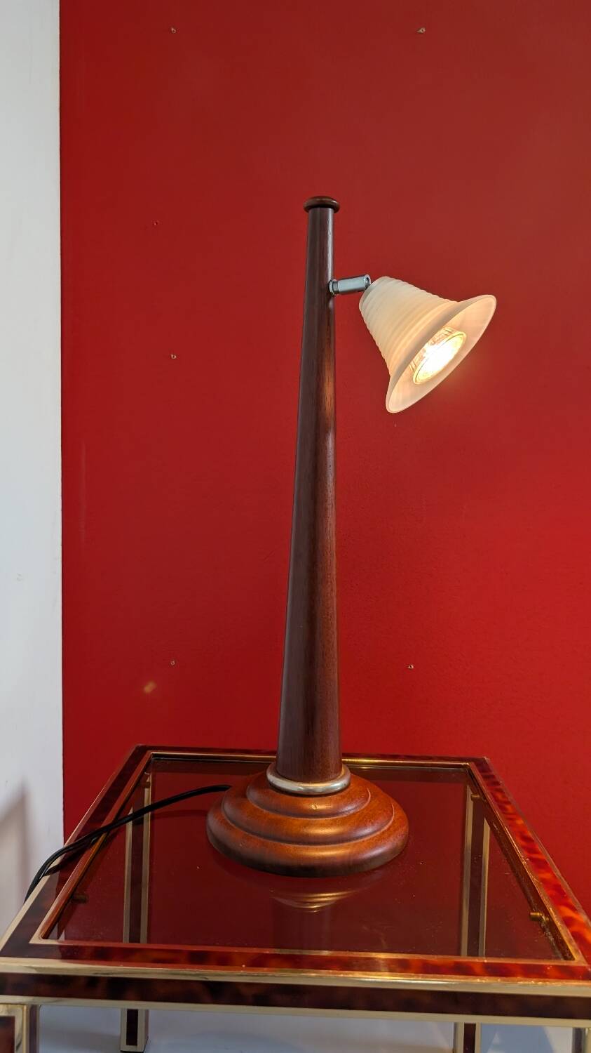 Scandinavian mahogany lamp