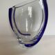Krosno cobalt swirl glass vase