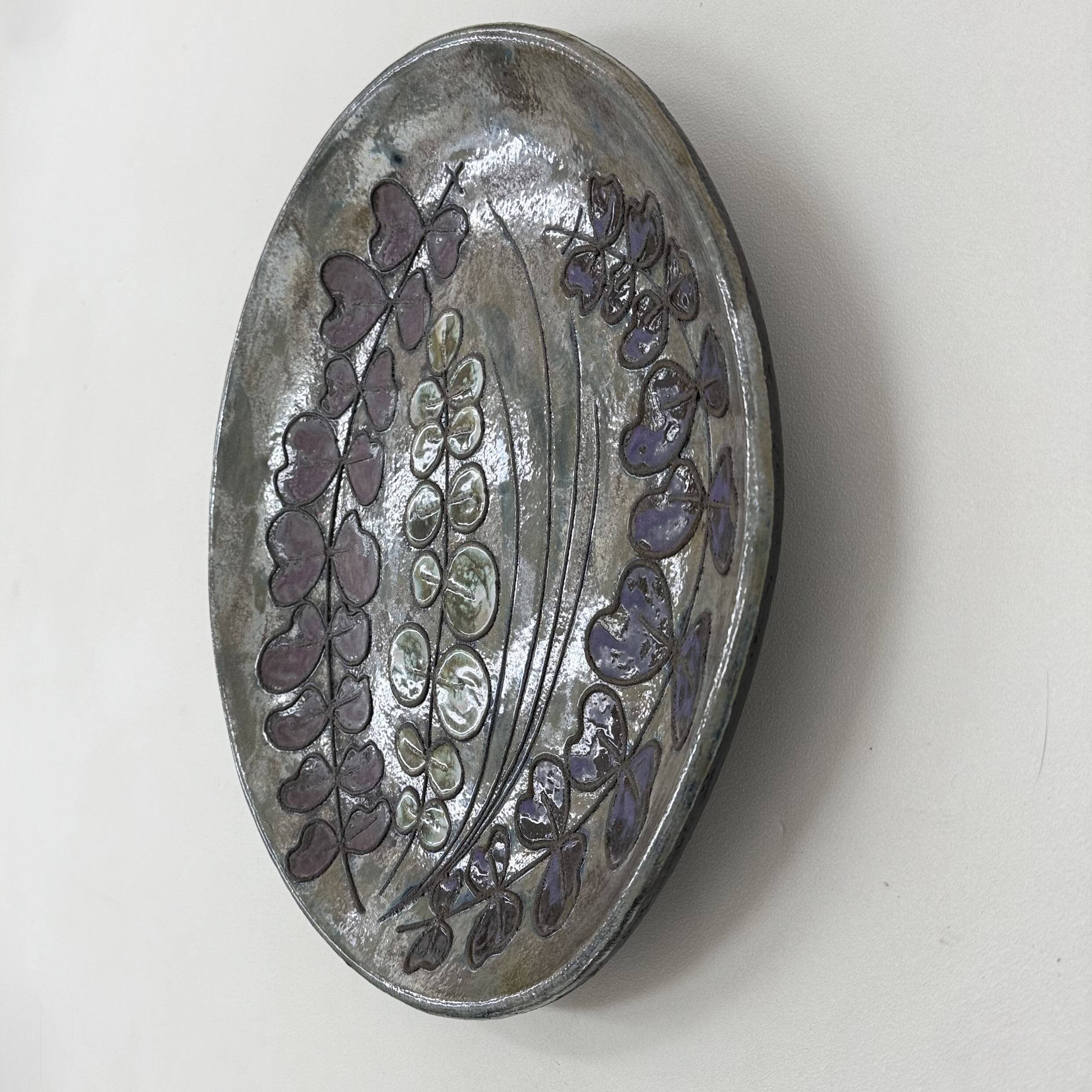 Rusha Handarbeit ceramic wall plate , 1970s Germany