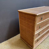 Dal Vera bamboo and rattan chest of drawers