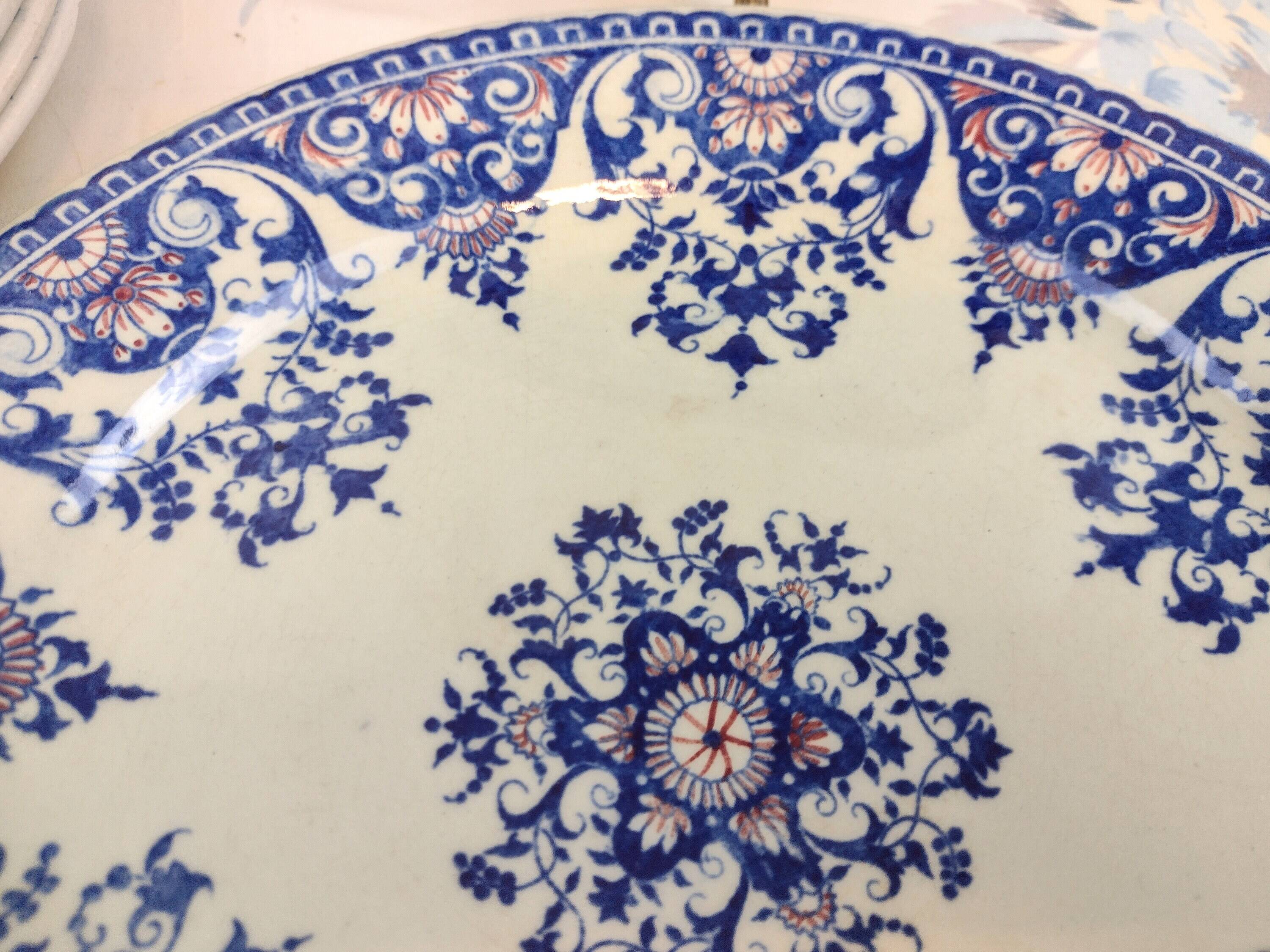 6 Gien Rouen dinner plates