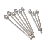 Set of 9 spoons with long handle