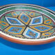 Morocco North Africa enamelled terracotta couscous plate or dish