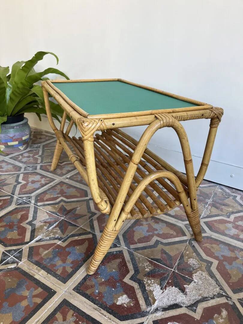 Table basse en rotin