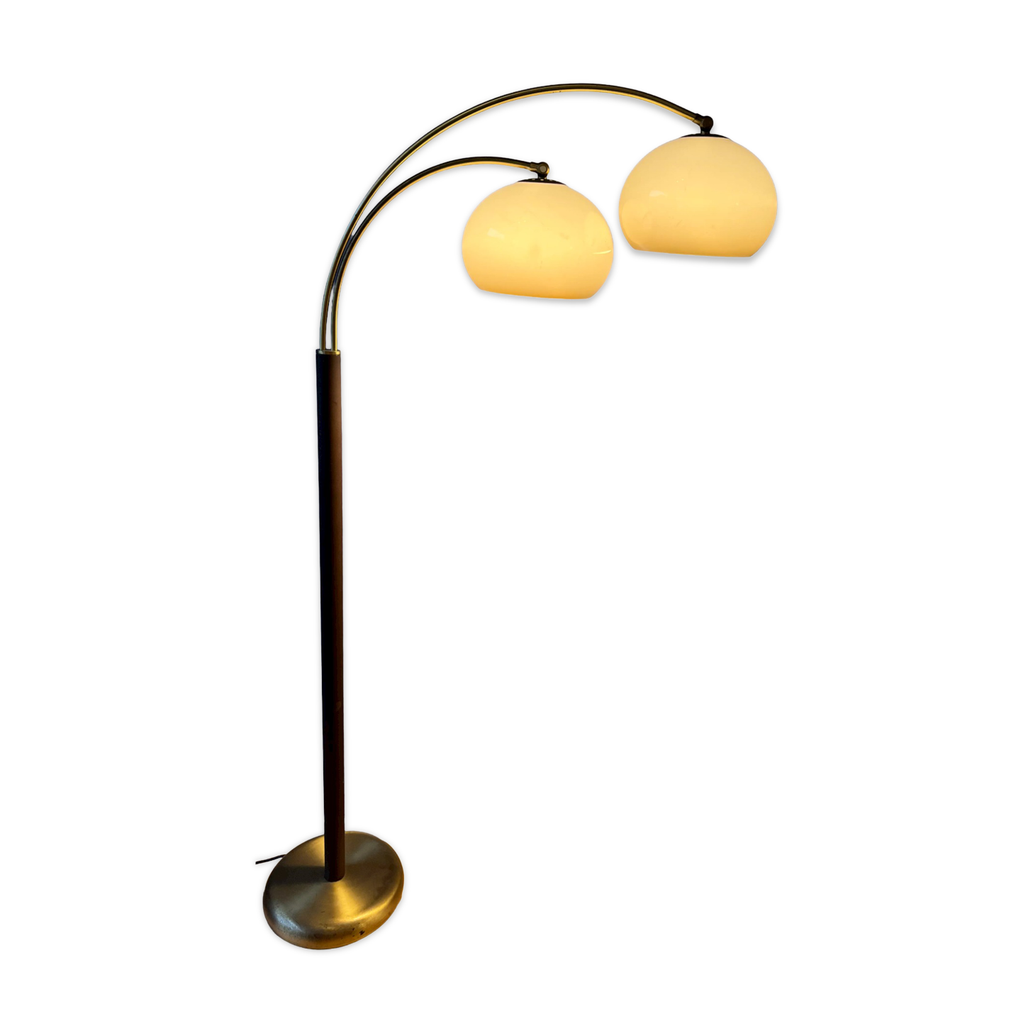 Vintage Dijkstra double arc mushroom floor lamp