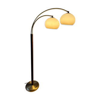 Vintage Dijkstra double arc mushroom floor lamp