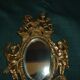 Paire d'appliques bronze avec miroir biseauté XIXème