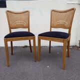 Pair of chairs fan back