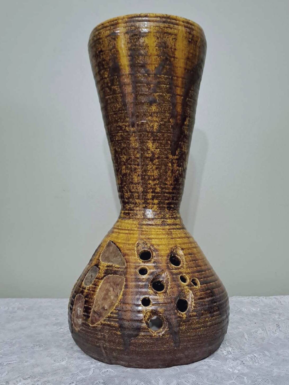 Danish ceramic lamp vase Berte Jessen