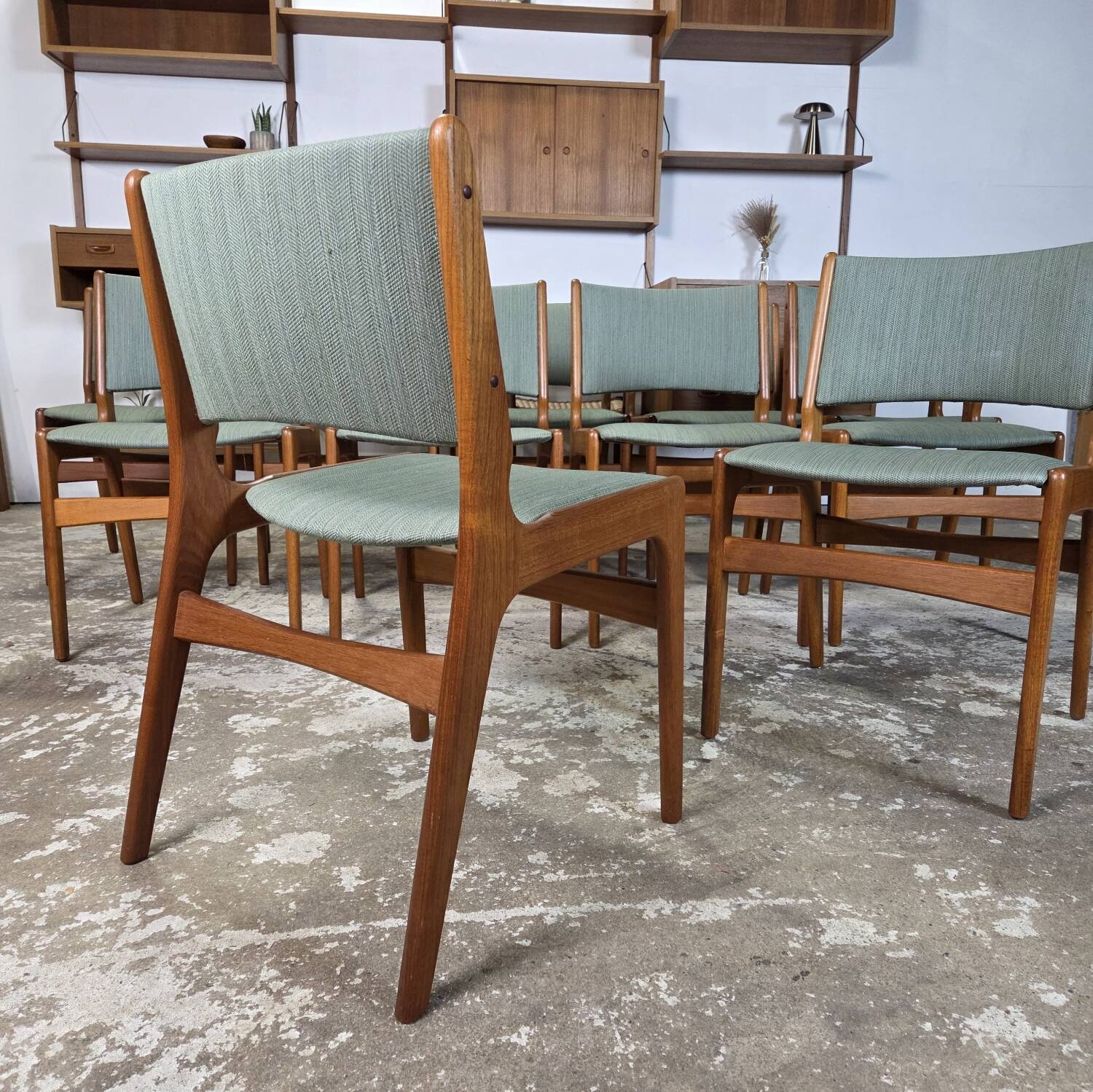 10x Erik Buch modèle 89, chaise danoise vintage Anderstrup des années 1960