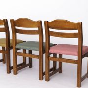 Set of 5 Vintage Dining Chairs, 1960s–1970s | Colorful Upholstered Vintage
