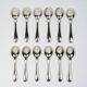 Christofle – 12 silver-plated coffee spoons Spatours in their case