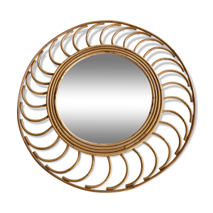 Miroir en rotin