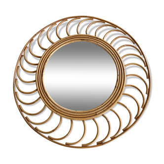 Rattan mirror