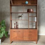 Scandinavian teak bookcase divider
