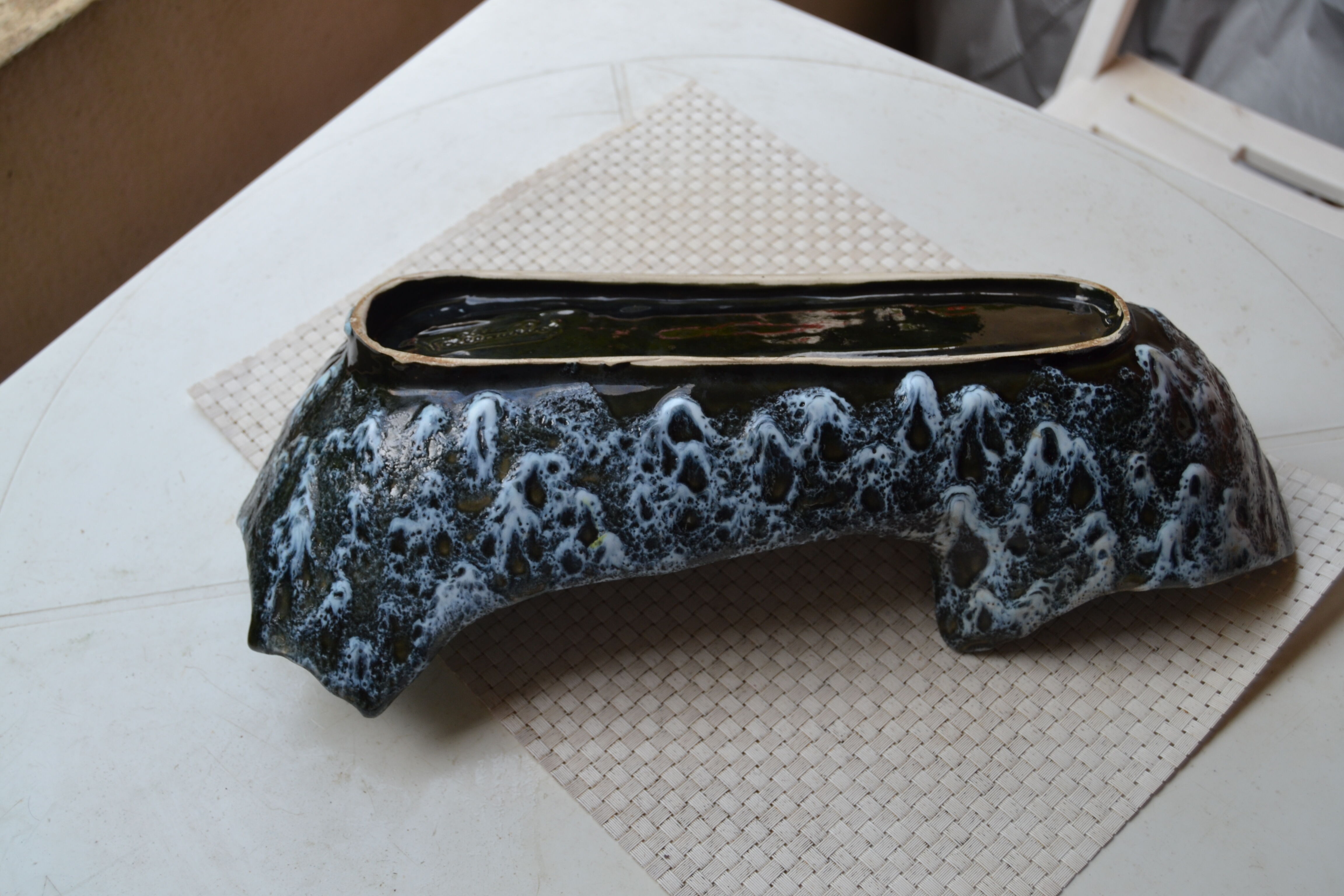 Fruit cup Vallauris signed LUC (Auguste Lucchesi, then Damiano) year 1950/1960