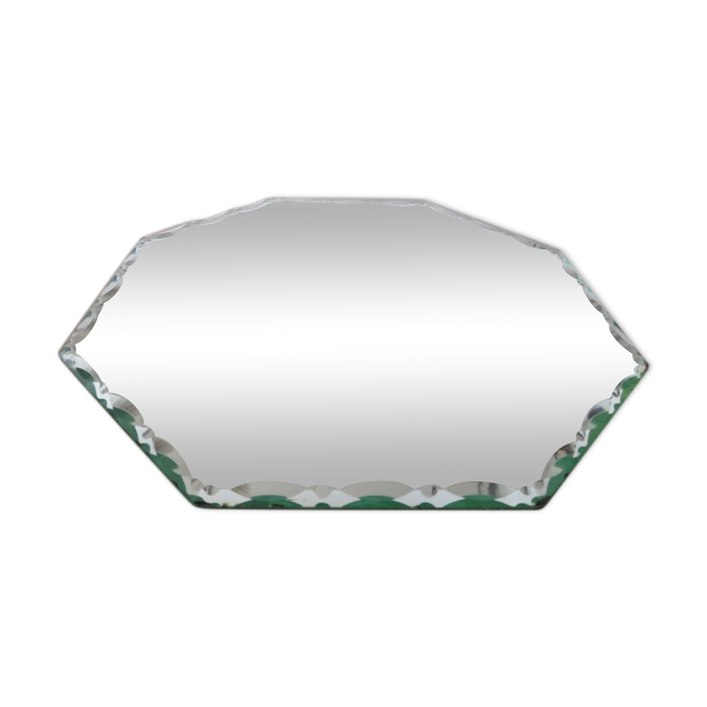 Beveled octagonal mirror 40s 50s 31x31cm