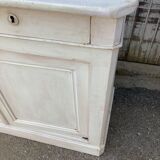 2-door furniture, 2 white patina drawers