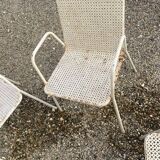 4 fauteuils de jardin style Matégot