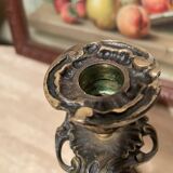 Art Deco Bronze Candle Holder