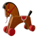 Wooden horse, vintage pull toy.