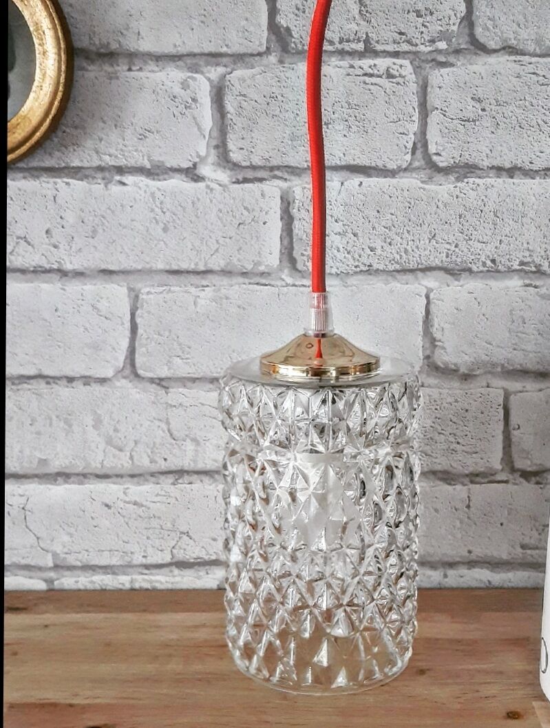 Baladeuse vintage verre ciselé
