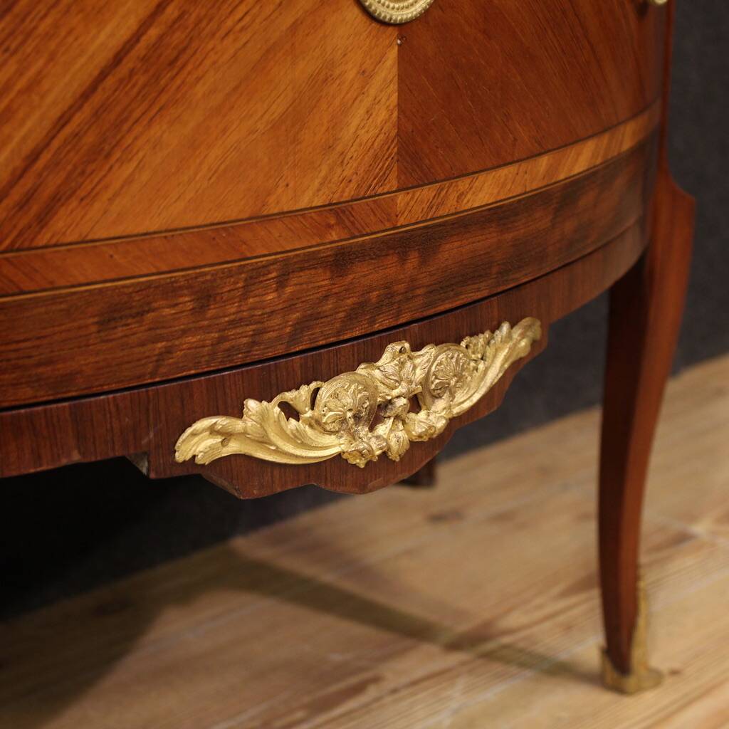 20th Century French Louis XVI Style Half-Moon Commode