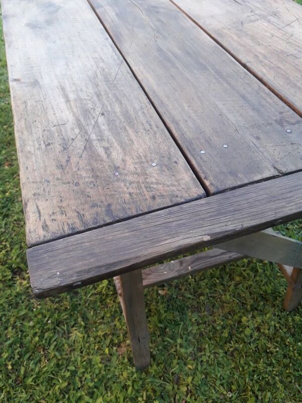 table tréteaux 2m atelier campagne ancienne